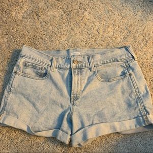 Cuffed Denim Boyfriend Shorts